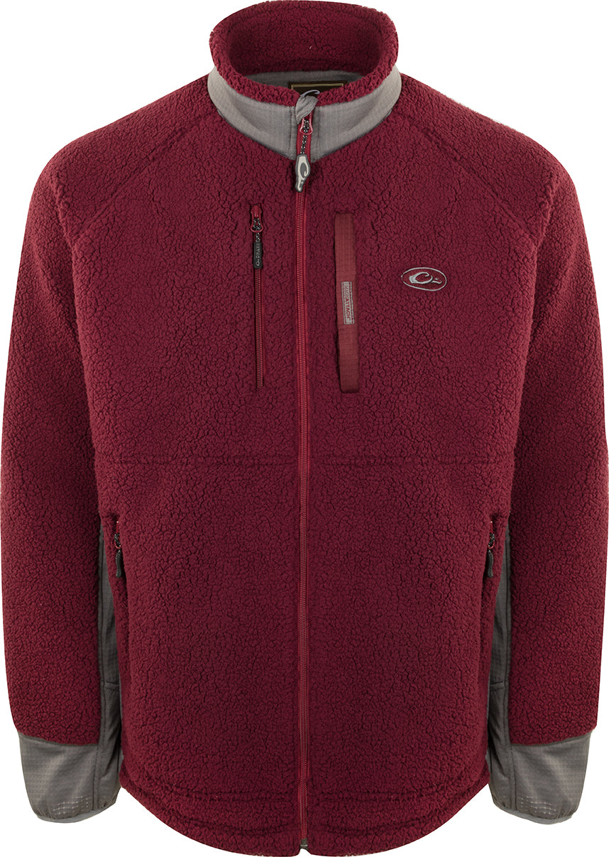 Sherpa Fleece Layering Jacket for Women & Men - Soft Warm Winter Coat with Zipper - Perfect for Hiking, Camping & Outdoor Activities