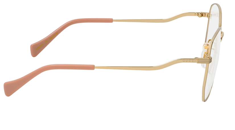 Gucci GG 0973O 001 Gold Square Frame Women's Eyeglasses - Stylish Designer Glasses for Women, Perfect for Everyday Wear & Fashion Accessories