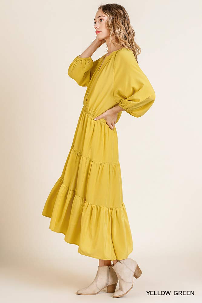 Umgee Women's Ruffle Maxi Dress - Casual & Party Wear