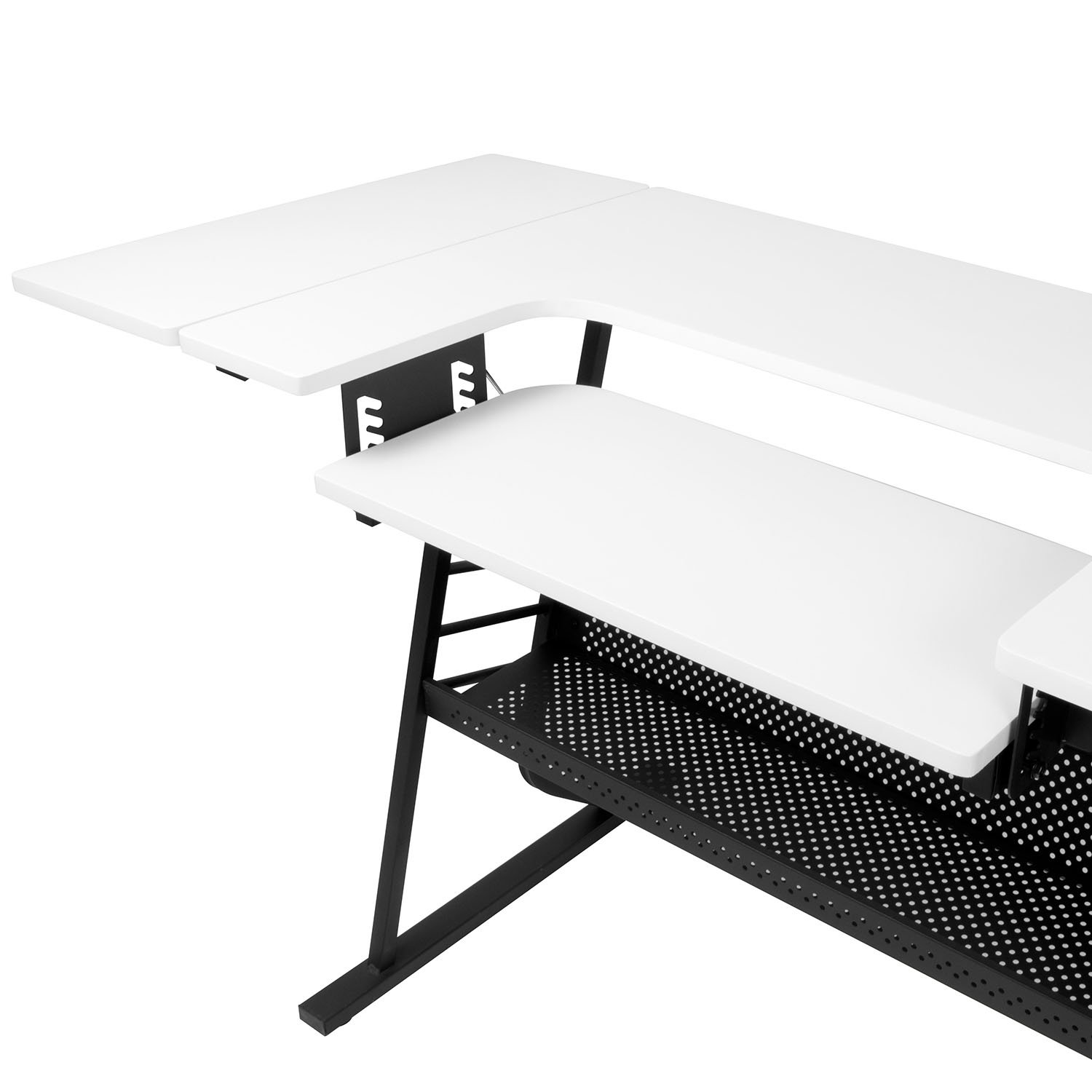 Eclipse Hobby Sewing & Craft Table - Sturdy Multi-Purpose Workstation with Drawers | Black/White Computer Desk for Sewing, Quilting, Crafting & Home Office Use