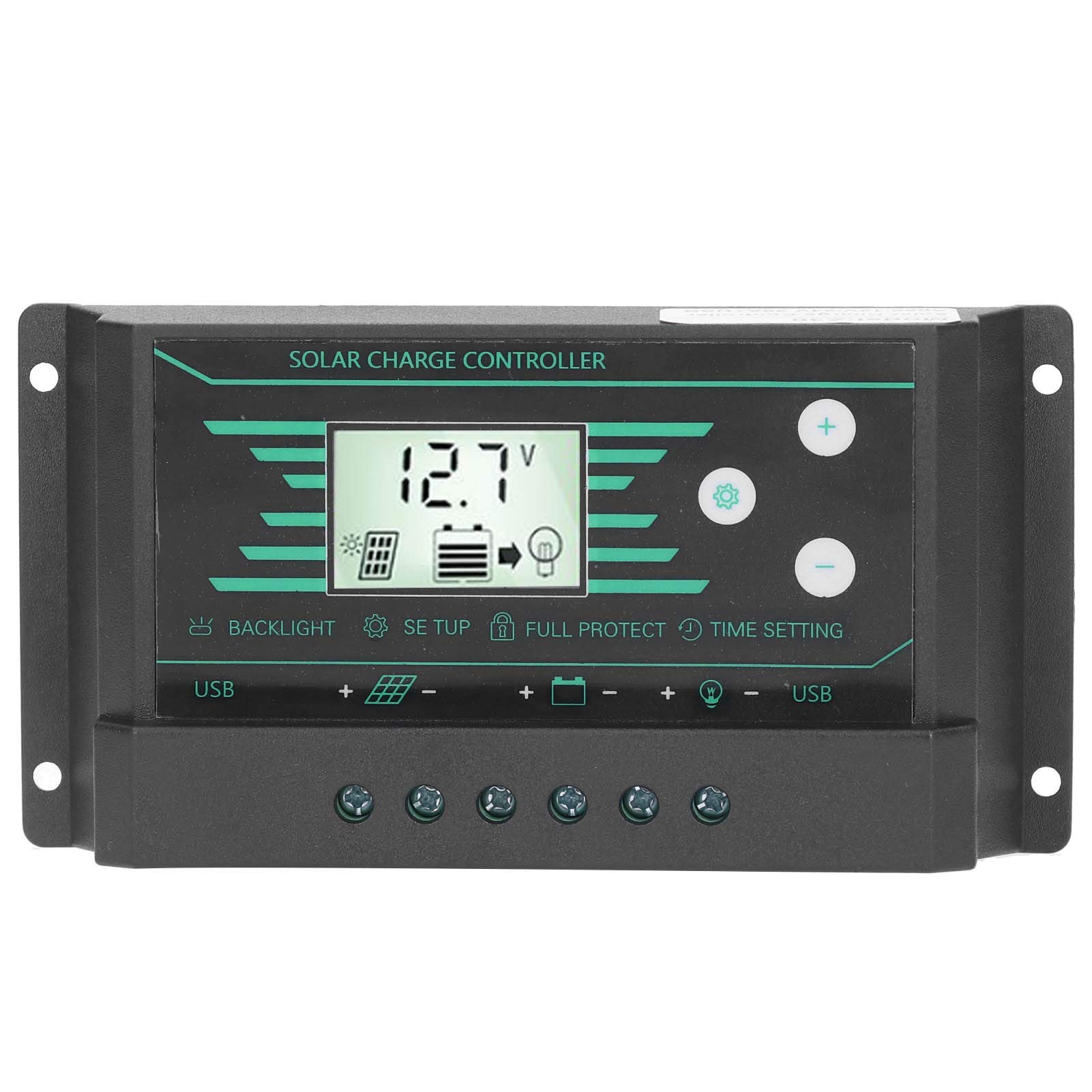 5V 2.5A Solar Charge Controller with LCD Display - Automatic Memory Data Storage & Battery Regulator for Car, Street Lamp, Home Solar Systems - Perfect for Off-Grid Power, RV Camping, and Emergency Backup