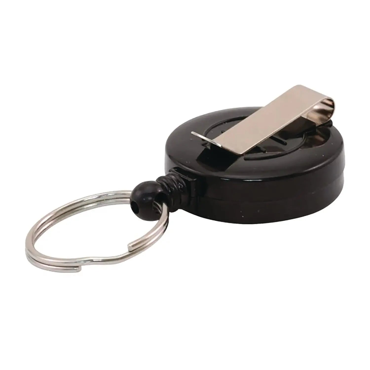 Advantus Black Badge Reel with Split Key Ring - 30 Inch Retractable Lanyard (12-Pack) - Perfect for ID Badges, Keys & Workplace Security Accessories