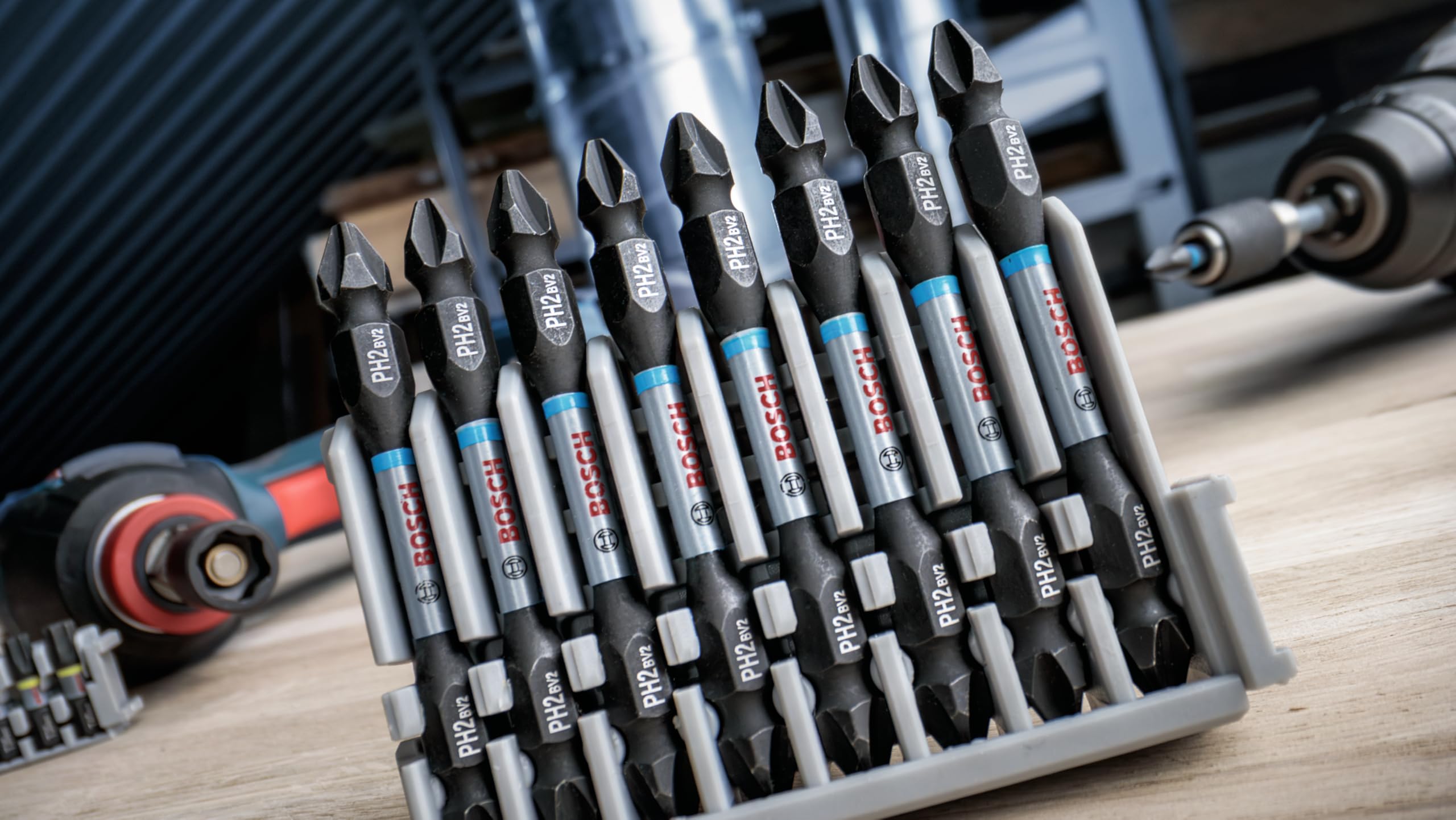 Bosch Professional 8-Piece Phillips Screwdriver Bit Set - PH2 Impact Control Bits (50mm Length) - Ideal for Impact Drills, DIY Projects & Professional Construction Work