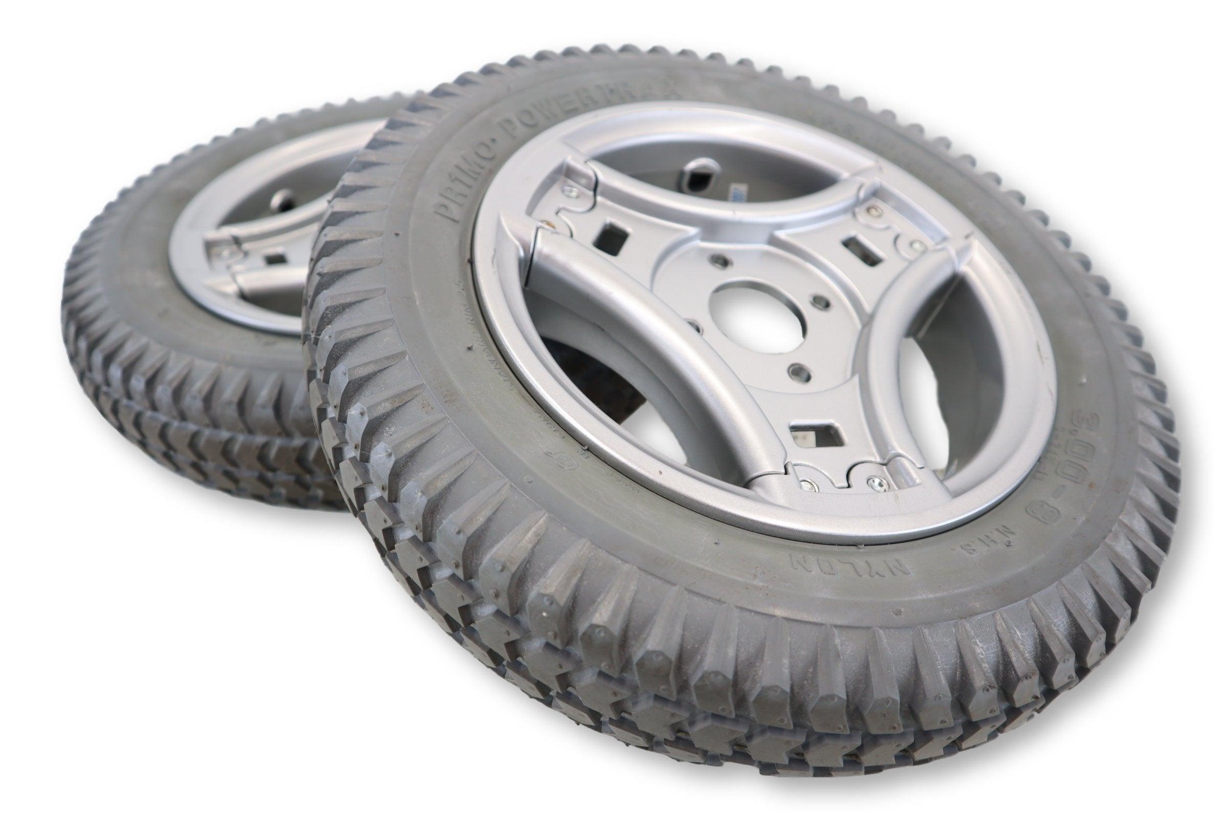 Pr1mo PowerTrax Flat Free Drive Wheel for Permobil C300, C500, M300, M500 Power Wheelchairs | 14x3 (3.00-8) Replacement Tire | Model 1822977 | Ideal for Indoor/Outdoor Mobility Use