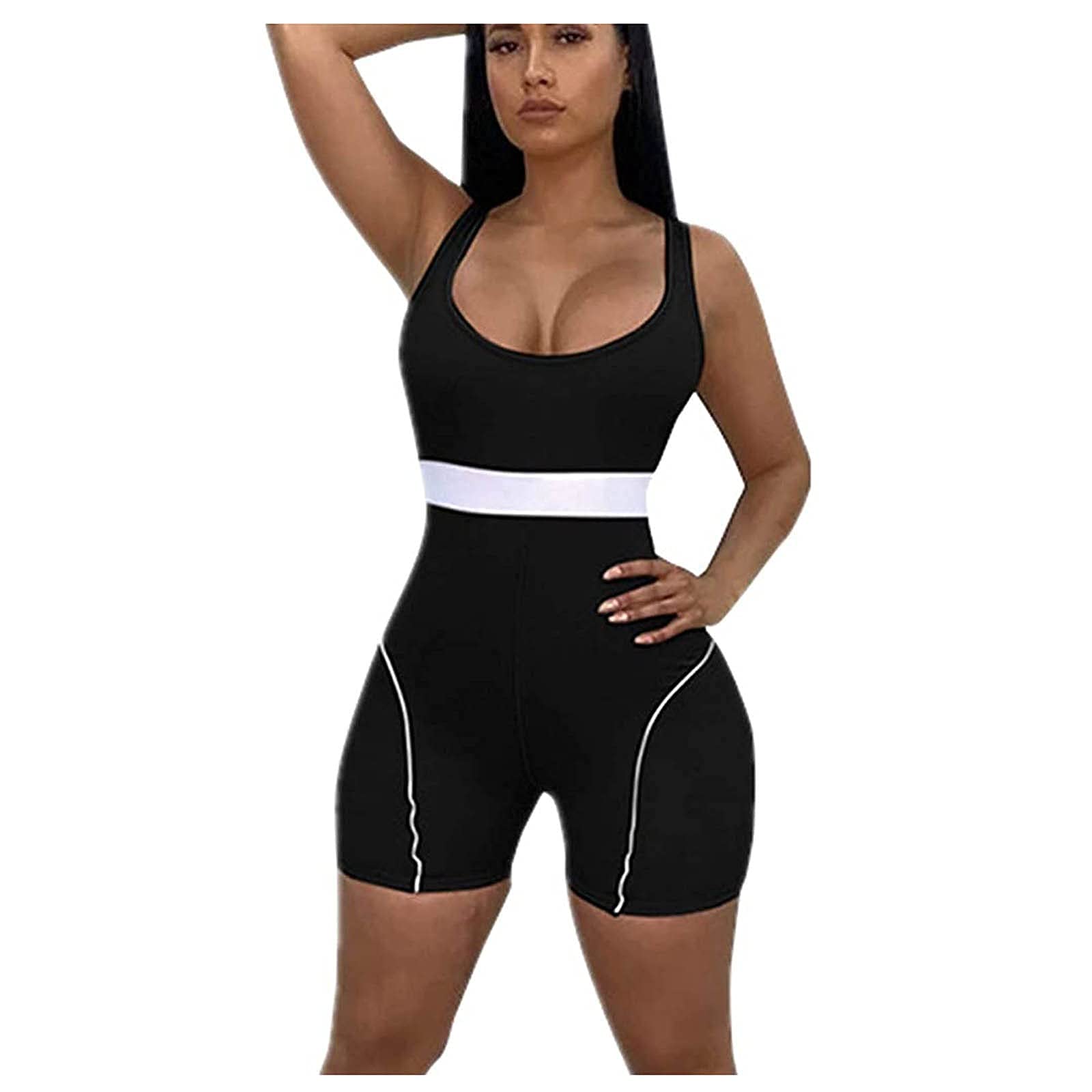 Sexy Short Rompers for Women - Sleeveless Bodycon Jumpsuit One Piece Playsuit Outfit, Clubwear & Casual Summer Dress, Plus Size 0X-5X | Perfect for Night Out, Beach Party & Vacation Wear