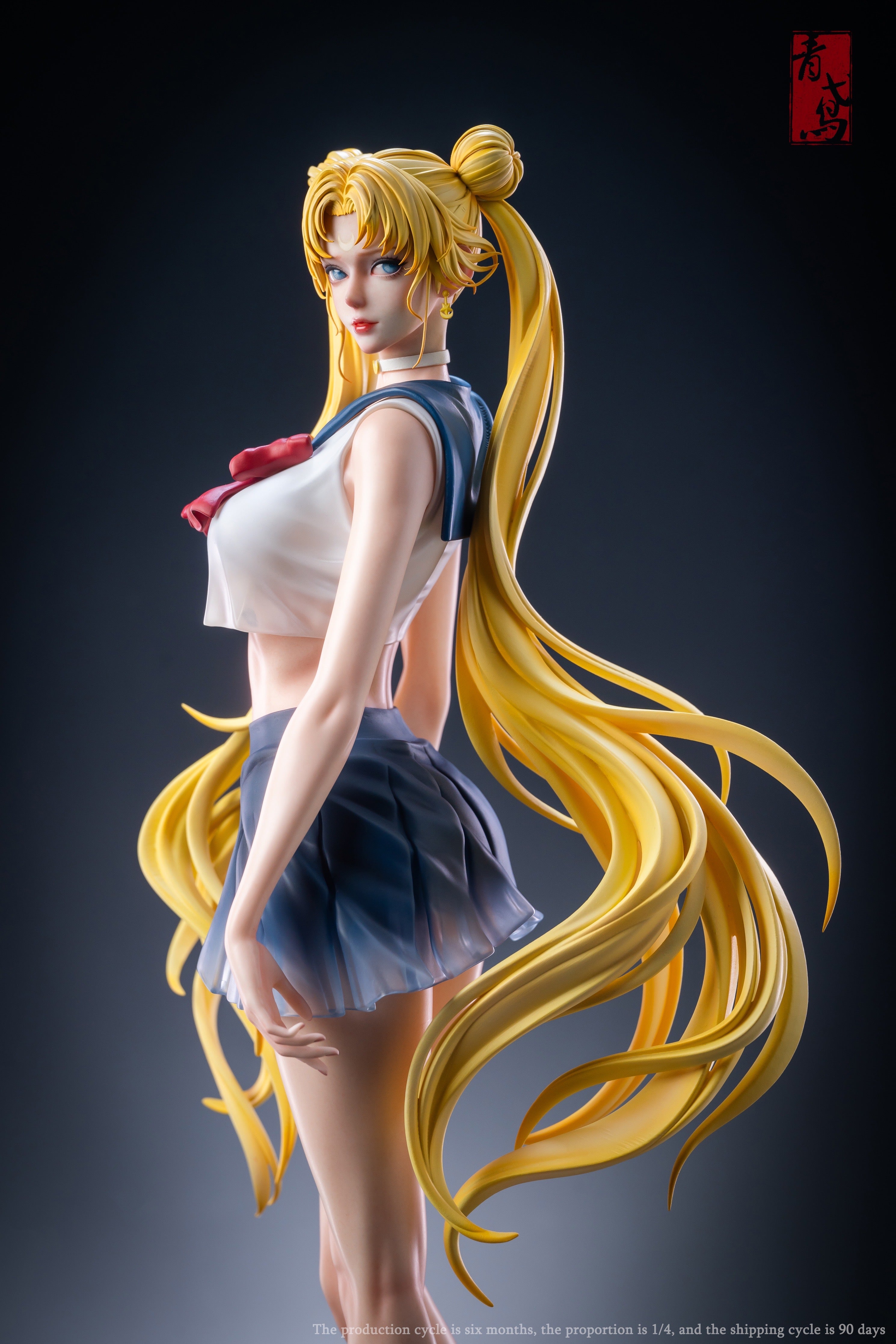 QingYuan Studio Sailor Moon Cosplay Costume - Official Anime Moon Princess Serenity Outfit for Halloween, Comic Con & Cosplay Events