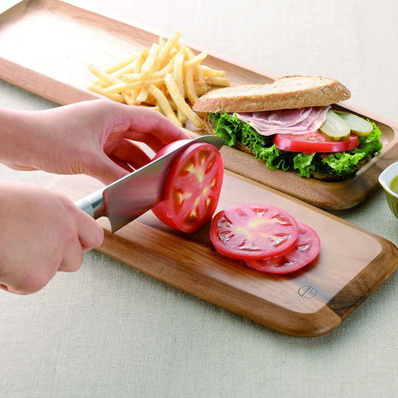 Premium Acacia Wood Serving Tray & Extra Large Cutting Board - Perfect for Coffee Shop, Brunch, Charcuterie & Kitchen Use