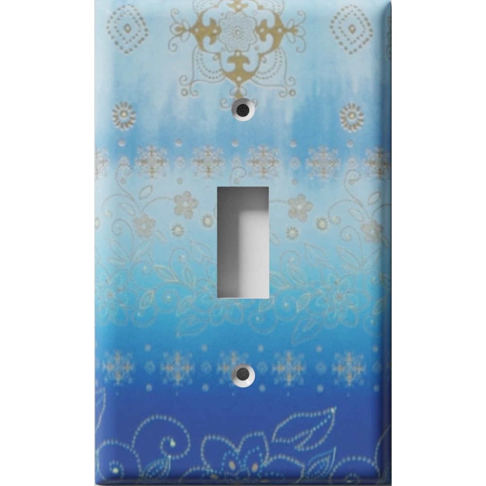 Blue Decorative Light Switch Cover - Single Toggle Wall Plate for Home & Office Decor | Modern Switch Plate for Bedroom, Living Room, Kitchen