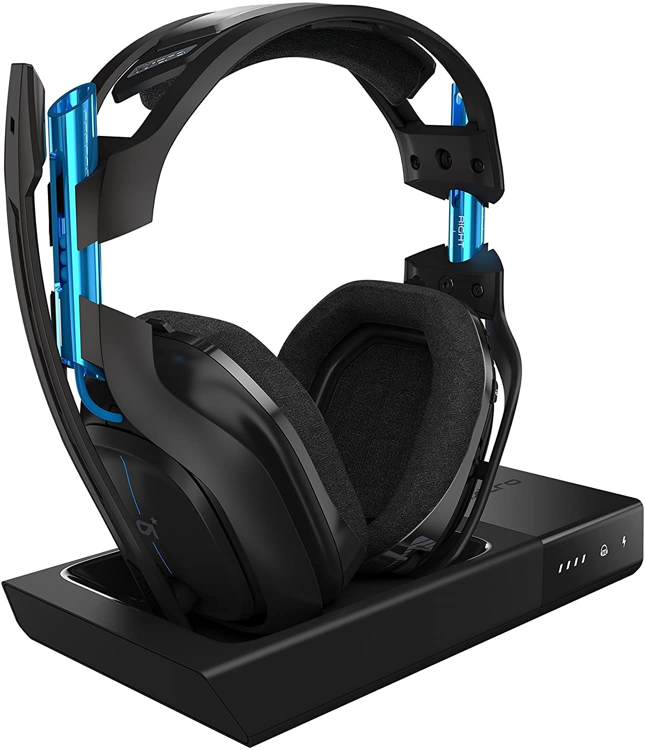 ASTRO Gaming A50 Wireless Dolby Gaming Headset - Black/Blue - Compatible with PlayStation 4 & PC (Gen 3) (Renewed) - Premium Noise-Canceling Headphones for Immersive Gaming, Streaming & Online Meetings