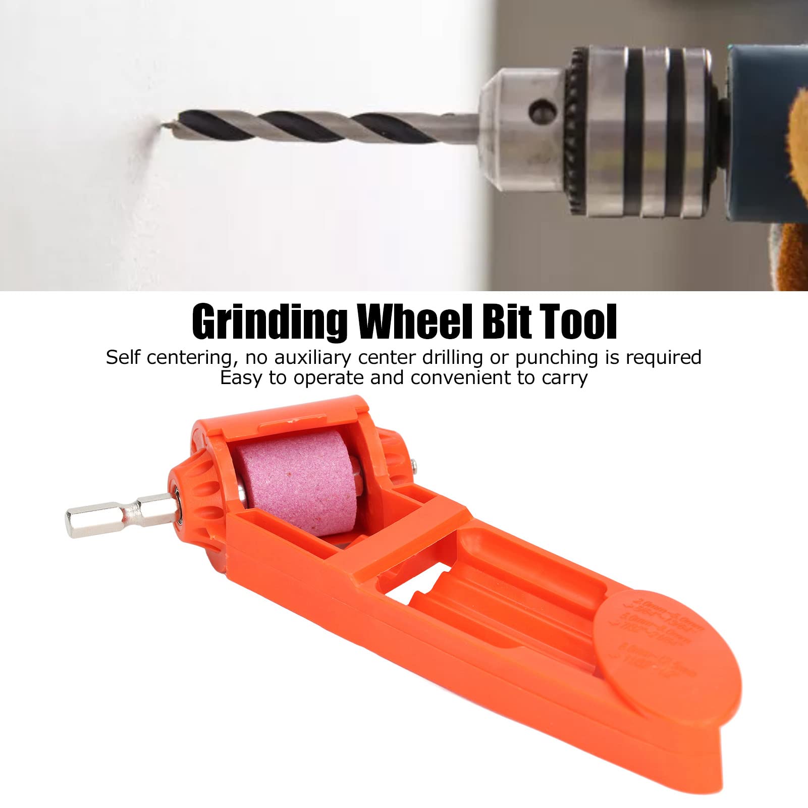 FTVOGUE Portable Corundum Drill Bit Sharpener - ABS Grinding Wheel for Power Tools & Grinders | Perfect for DIY, Woodworking & Metalworking Projects