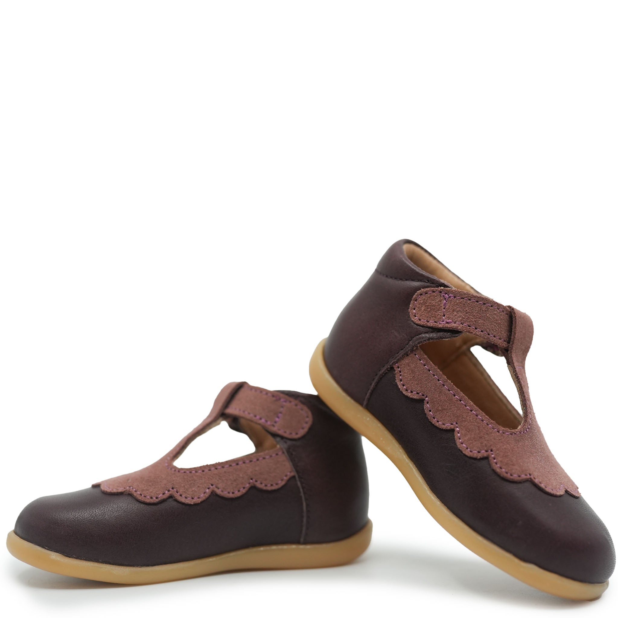 Petit Nord Scalloped T-Strap Baby Shoes for Girls & Boys | Soft & Comfortable First Walkers | Perfect for Special Occasions & Everyday Wear