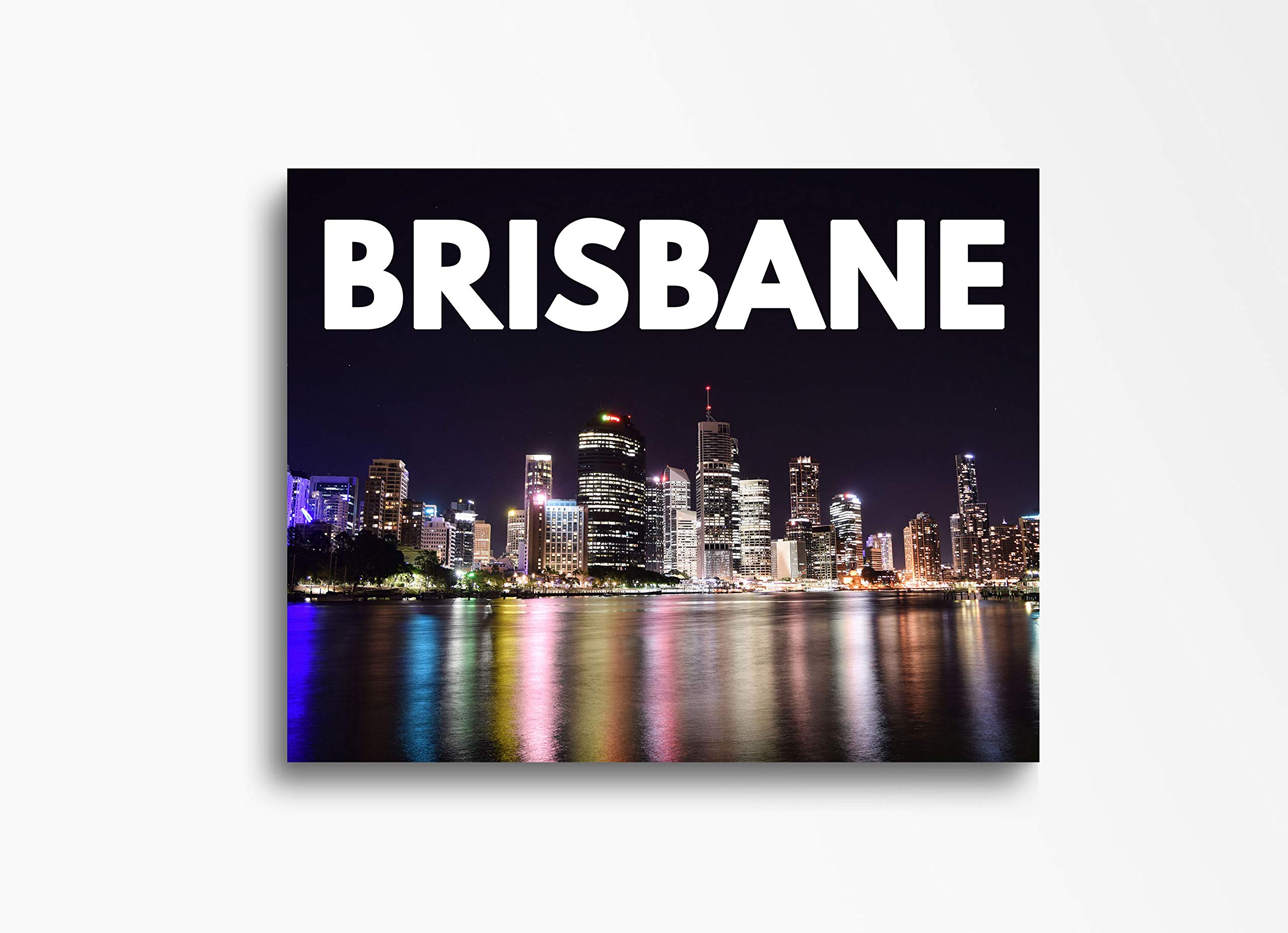 Brisbane Skyline Canvas Wall Art - 30x40 Inch Cityscape Painting for Home Decor | Perfect for Living Room, Bedroom, Kitchen & Office | Ready to Hang Urban Wall Decor | Ideal Gift for Housewarming & Interior Design