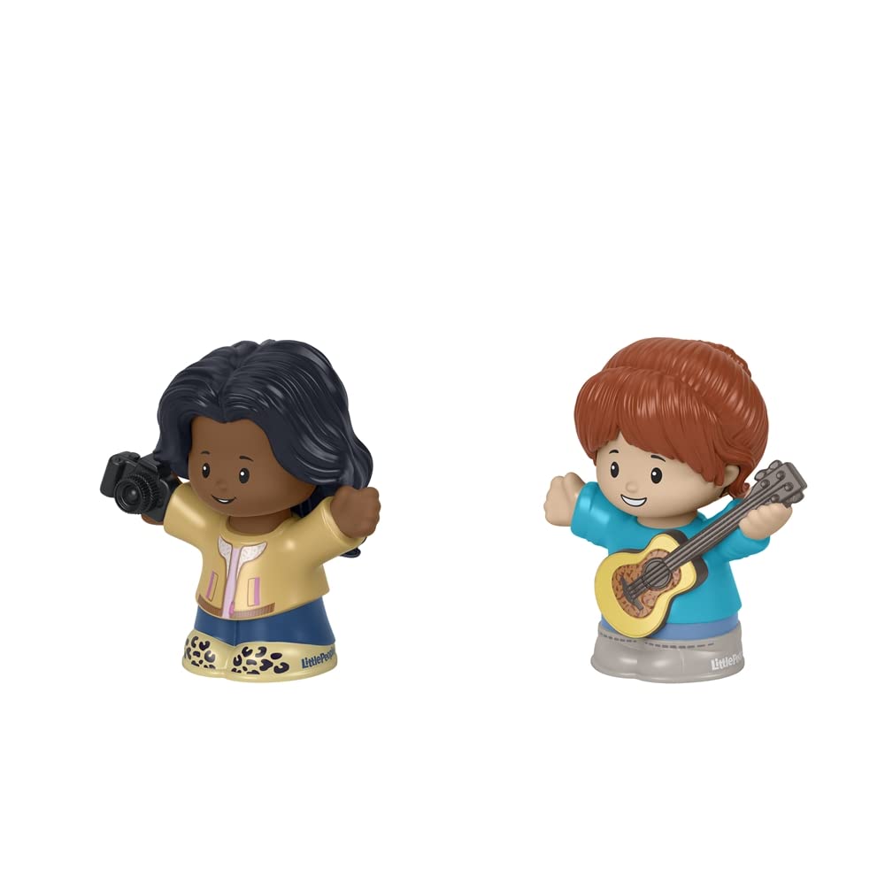 F-Price Toy Figure Pack - Story Starter Figure Set HBW68 - Photographer & Ukulele Player Action Figures in Brown, Blue & Gray - Perfect for Creative Play, Storytelling & Collecting