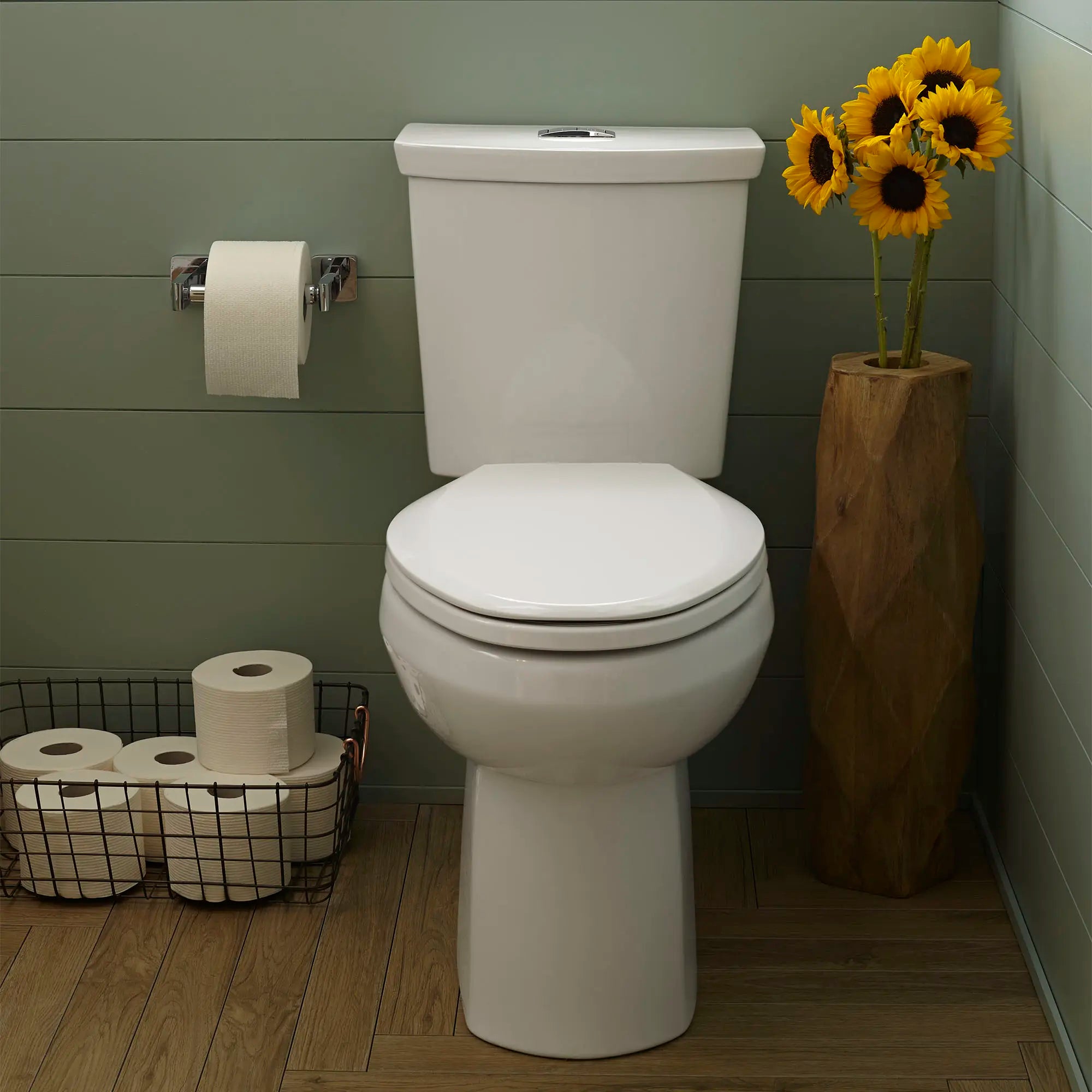 H2Option® Dual Flush Elongated Toilet - 1.28 GPF/4.8 LPF & 0.92 GPF/3.5 LPF Water Saving, Chair Height Comfort, Two-Piece Design (Toilet Seat Not Included) - Perfect for Modern Bathrooms & Eco-Friendly Homes