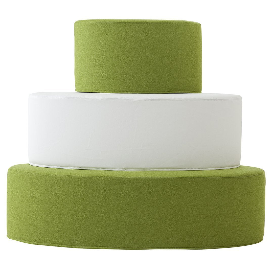 Busk Hertzog Bon Bon Pouf Ottoman - Softline Luxury Footrest & Seating for Living Room, Bedroom, or Nursery