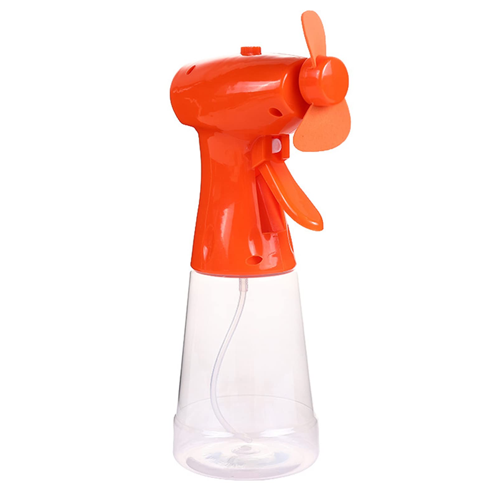 SEEROOTOYS Portable Handheld Misting Fan - Mini Water Spray Bottle with Fan for Outdoor Cooling, Travel, Camping & Sports - Orange Personal Cooling Fan for Summer Heat Relief