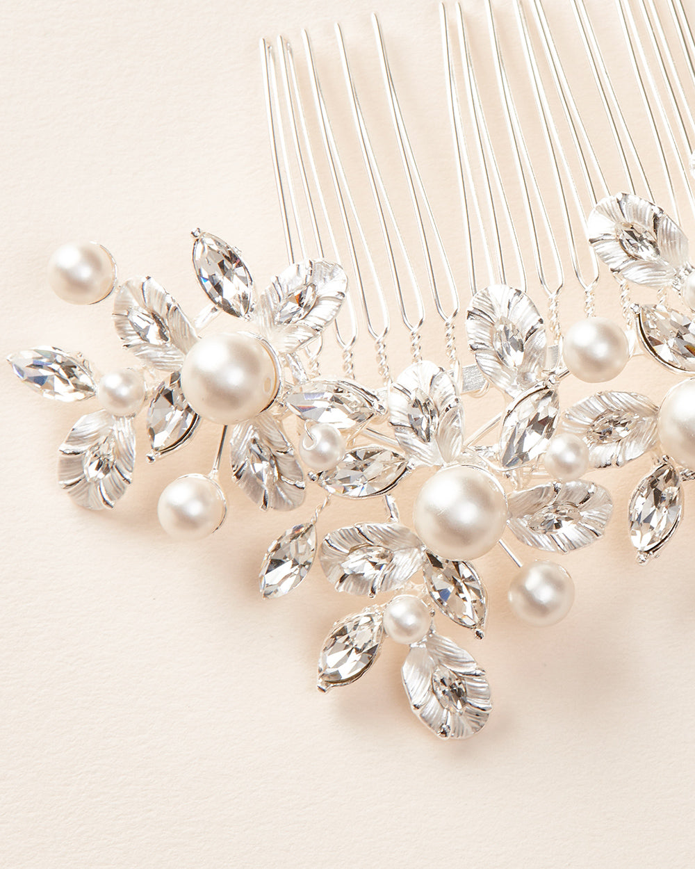 Livia Pearl Hair Comb - Elegant Pearl Embellished Hair Accessory for Women | Perfect for Weddings, Prom, Parties & Special Occasions