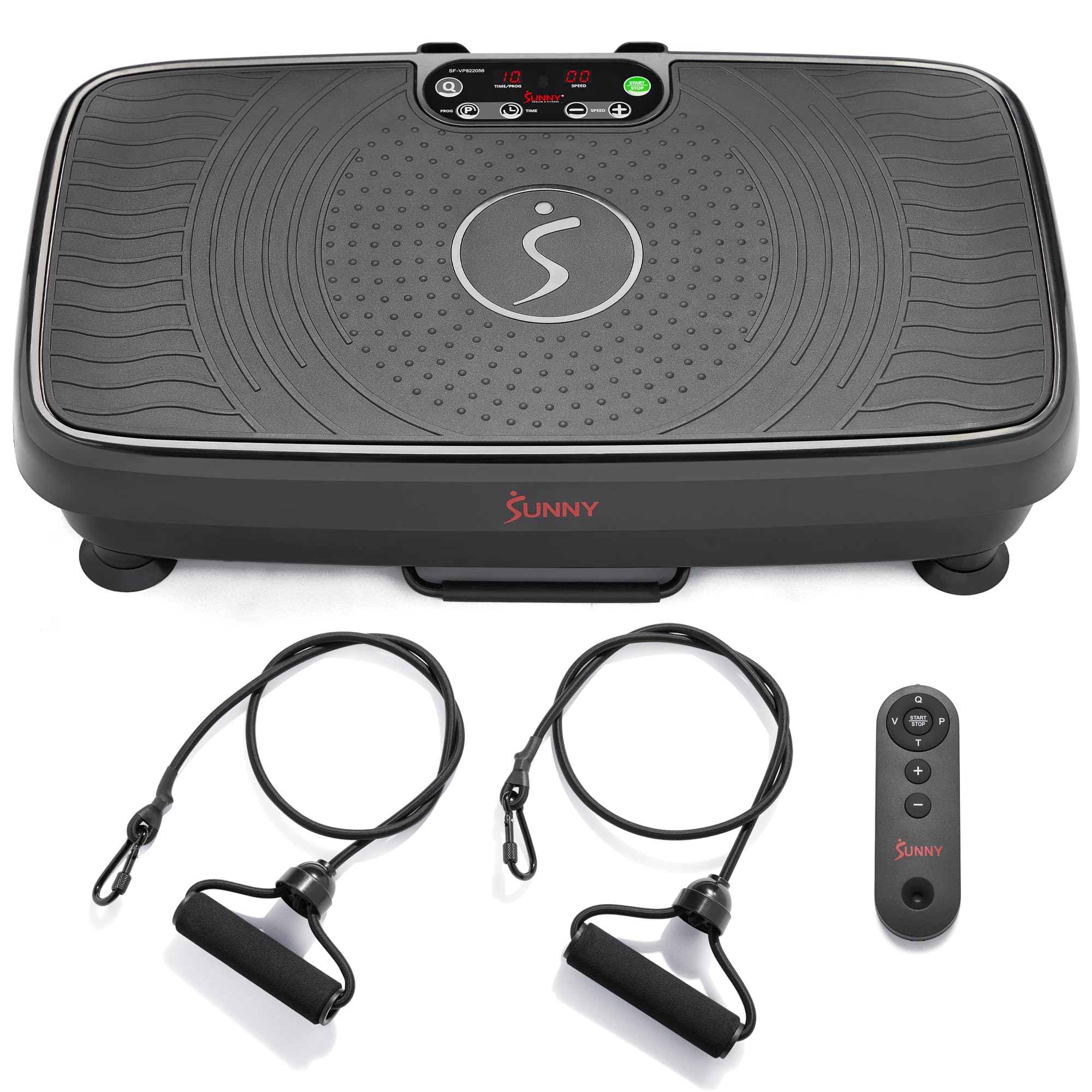 Sunny Health & Fitness Vibration Plate Exercise Machine - Full Body Workout Platform with 20 Speeds & 5 Modes for Lymphatic Drainage, Weight Loss & Muscle Recovery | Home Gym Equipment for Tension Relief & Fitness Training