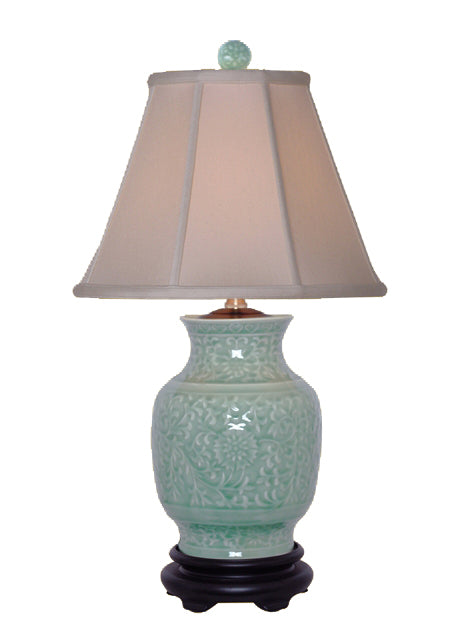 Asian Inspired Ceramic Table Lamp - Handcrafted Home Decor for Living Room, Bedroom, or Office - Perfect for Zen, Boho & Modern Interior Design Styles