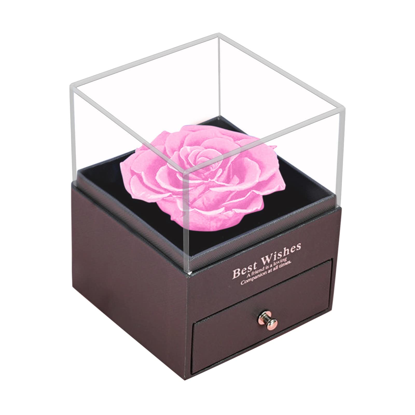 Handmade Everlasting Rose Gift Box - Mother's Day, Valentine's Day Preserved Flower Jewelry Storage | Perfect for Jewelry, Baby Clothes & Keepsakes