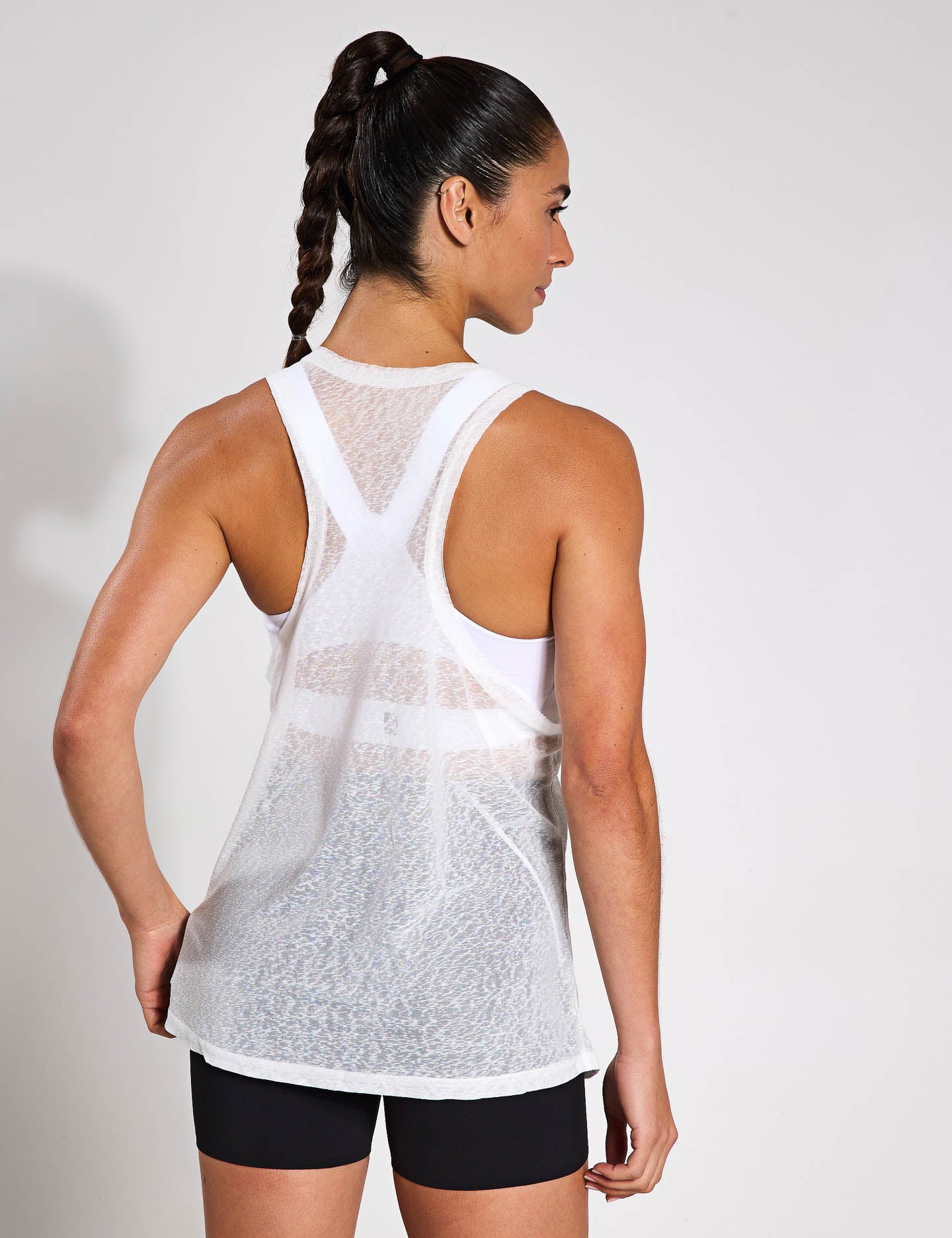 Ada Women's White Tank Top - Soft & Breathable Summer Casual Wear for Gym, Yoga & Beach