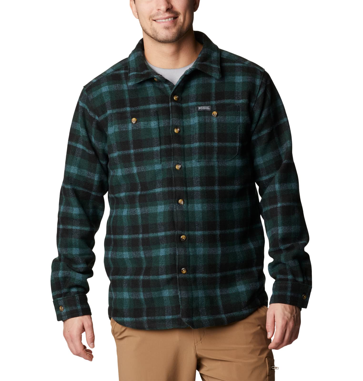 Columbia Men's Windward Rugged Shirt Jacket - Lightweight Outdoor Water-Resistant Shirt for Hiking, Camping & Casual Wear