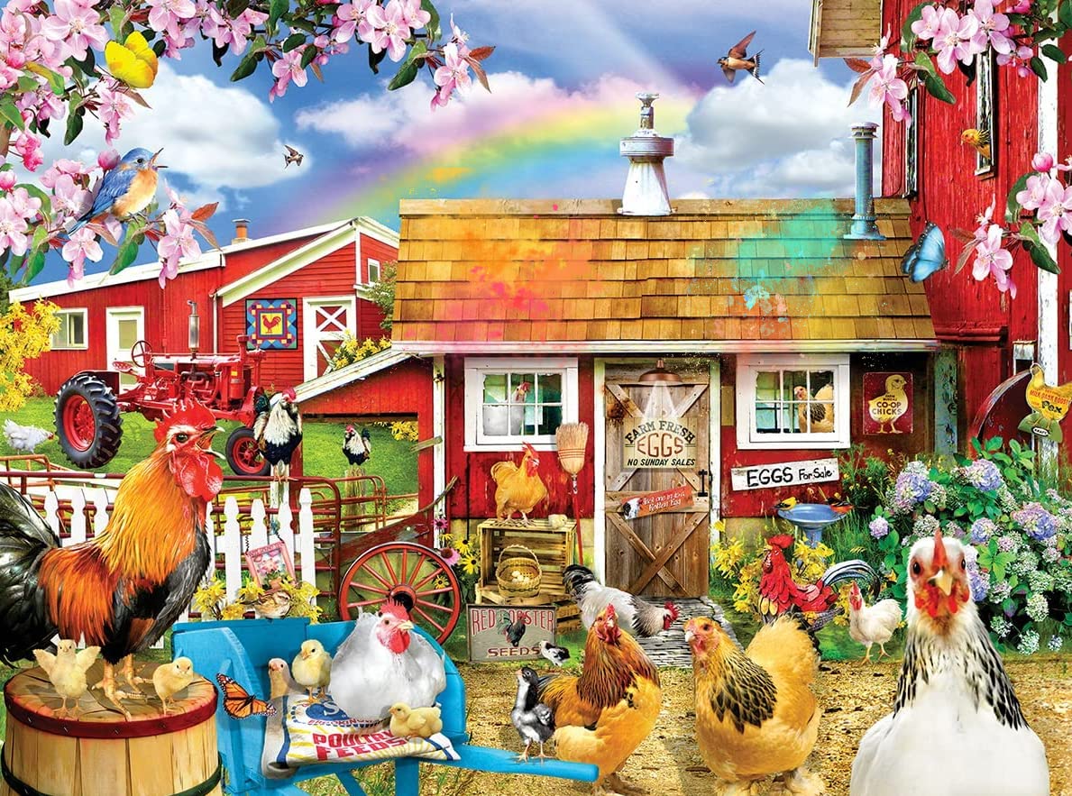 1000 Piece Spring Chickens Jigsaw Puzzle for Adults & Teens - Large Puzzle Game Artwork, Perfect for Family Bonding & Relaxation
