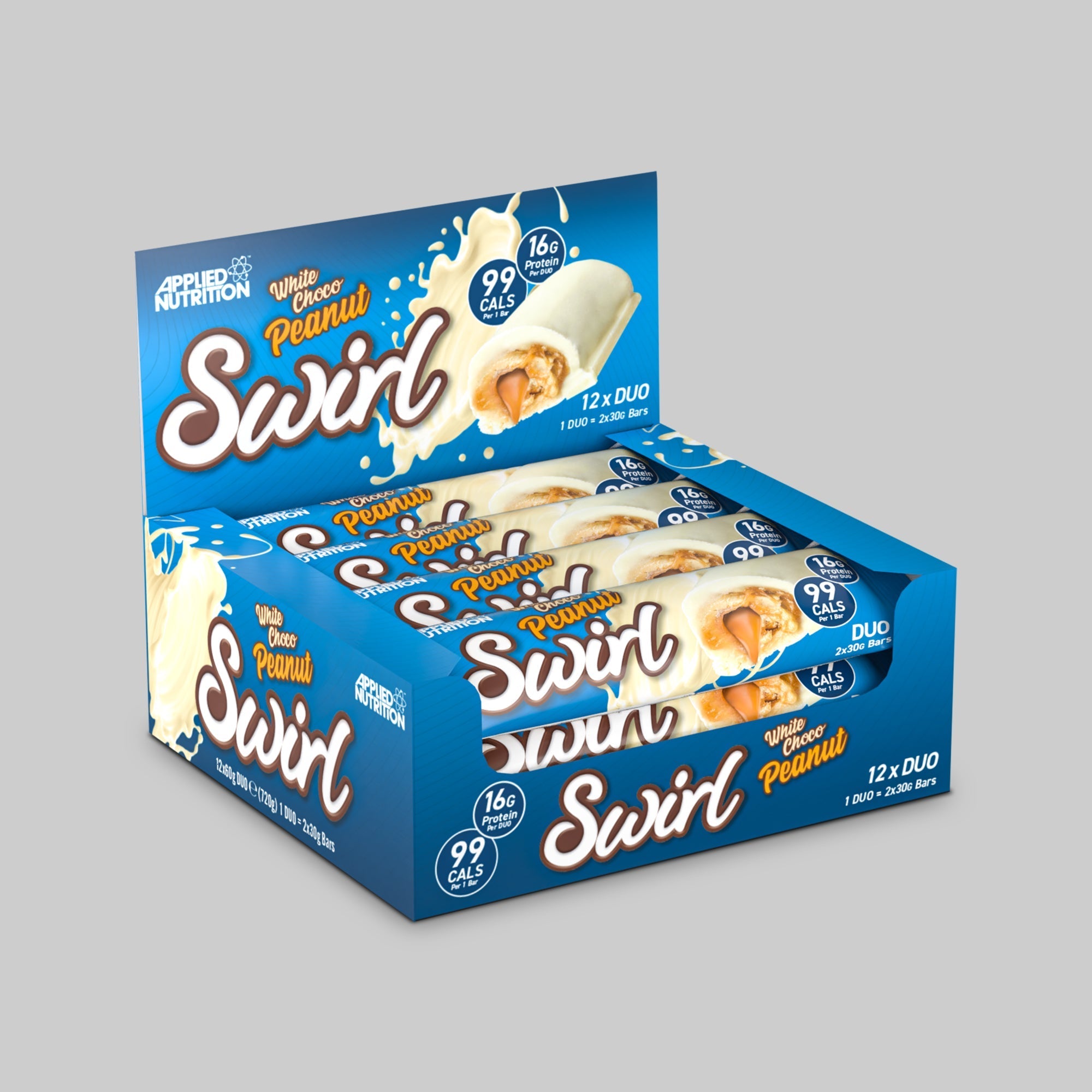 Applied Nutrition Swirl Bar - 12 Pack (60g Each) | High Protein Snack for Weight Loss & Muscle Recovery | Perfect for Gym, Workouts & On-the-Go Nutrition