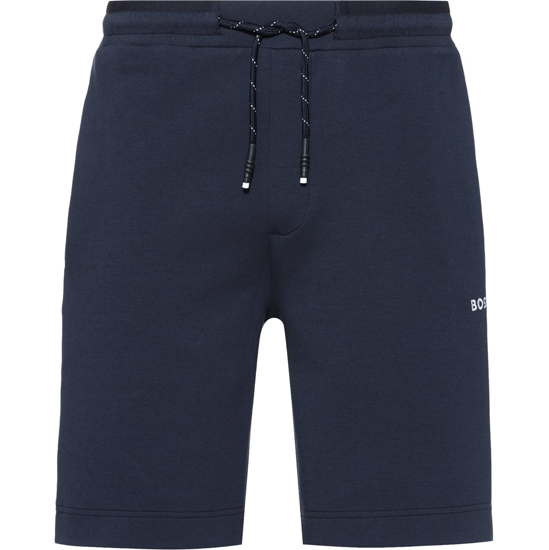 BOSS Navy Logo Sweatshorts for Men - Comfortable Athletic Shorts with Embroidered Logo - Perfect for Gym, Running, and Casual Wear