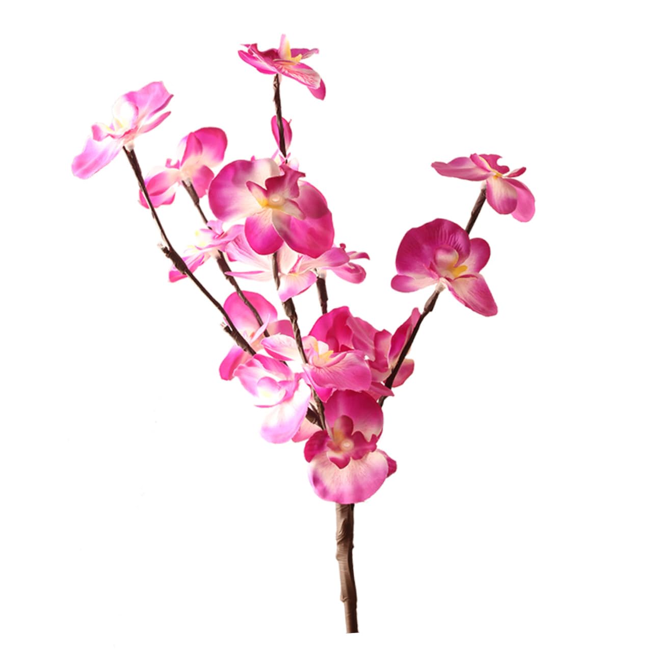 6 Pack Solar Flower Lights - Orchid Shaped Outdoor Garden Lights with Ground Stakes, Waterproof Solar Powered LED Landscape Lighting for Yard, Pathway, Patio Decor