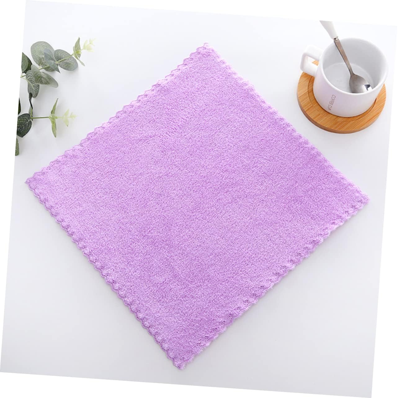 10pcs Coral Fleece Makeup Remover Washcloths & Face Towels - Soft Square Cleansing Cloths for Daily Skincare Routine | Gentle Makeup Removal & Facial Cleansing | Perfect for Travel, Gym & Home Use
