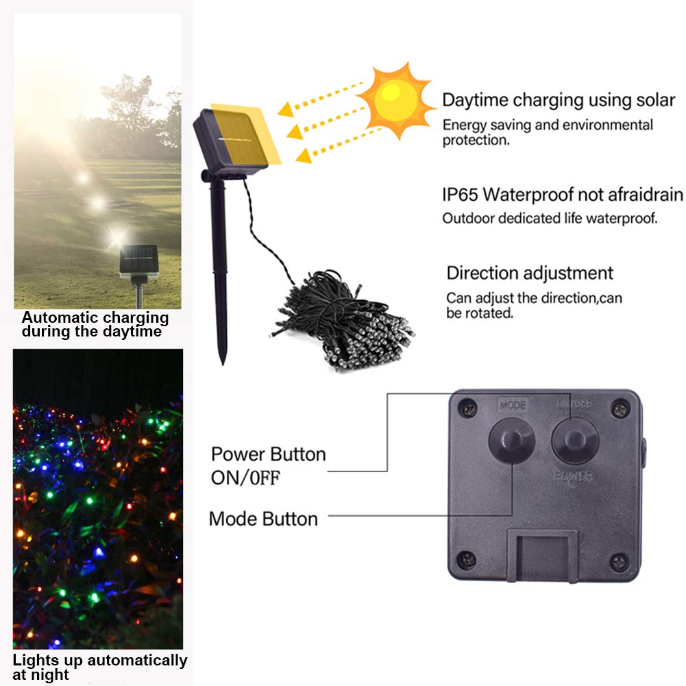 Solar Powered Fairy String Lights - 72ft 200LEDs Waterproof Outdoor Christmas Lights with 8 Lighting Modes, Warm White for Patio, Yard, Trees, Wedding & Party Decorations | Perfect for Holiday, Garden, Bedroom and Special Events