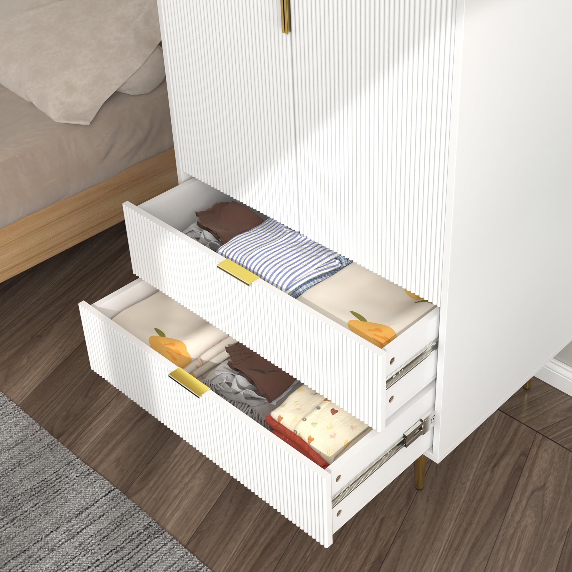 Modern White Armoire Closet 71