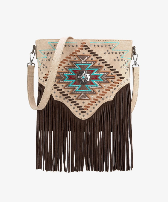 Montana West Aztec Fringe Concealed Carry Crossbody Purse for Women | Fashionable & Functional CCW Handbag | Perfect for Everyday Use, Travel & Outdoor Activities