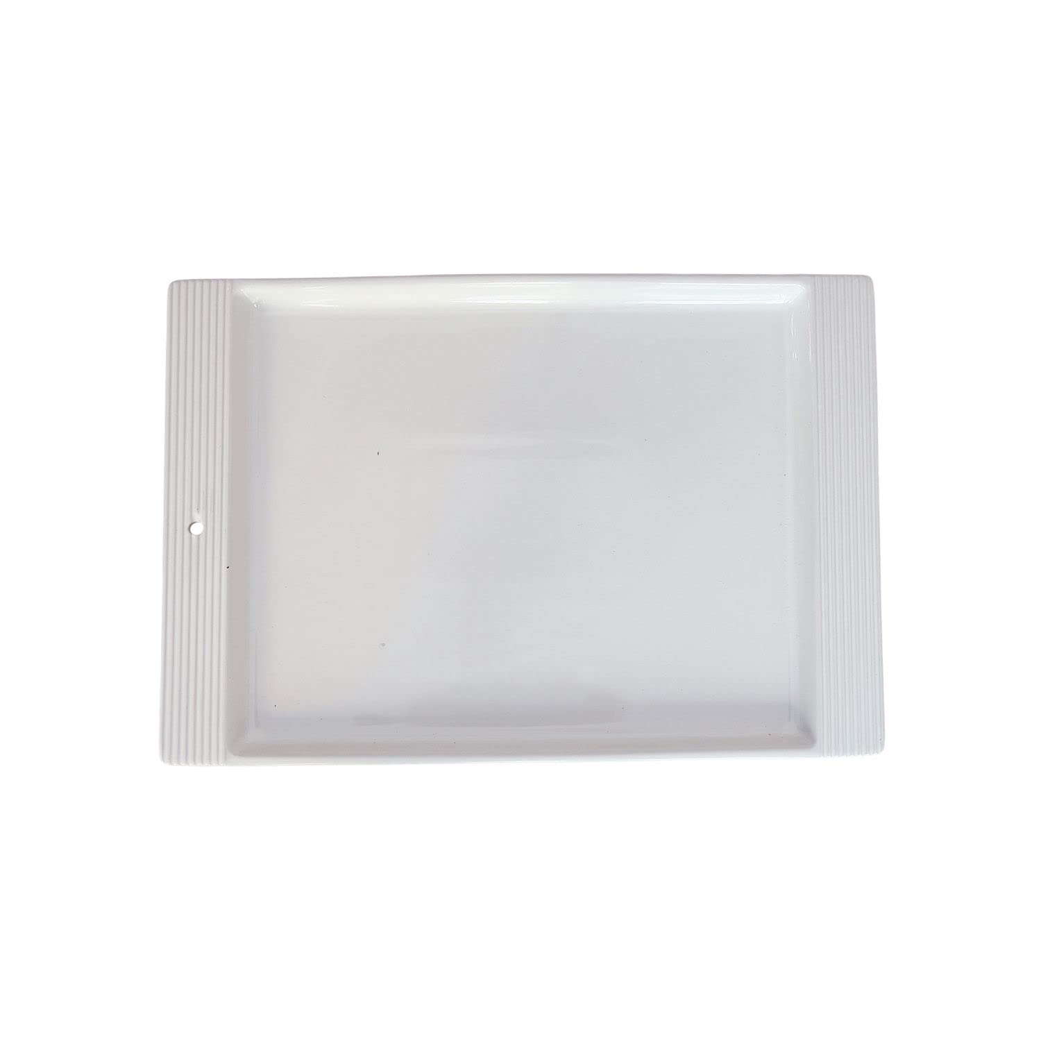 Nora Fleming Stoneware Serving Platter - Large White Rectangular Appetizer Tray for Entertaining - Perfect for Snacks, Side Dishes & Charcuterie Boards - Great for Dinner Parties, Holiday Gatherings & Hostess Gifts
