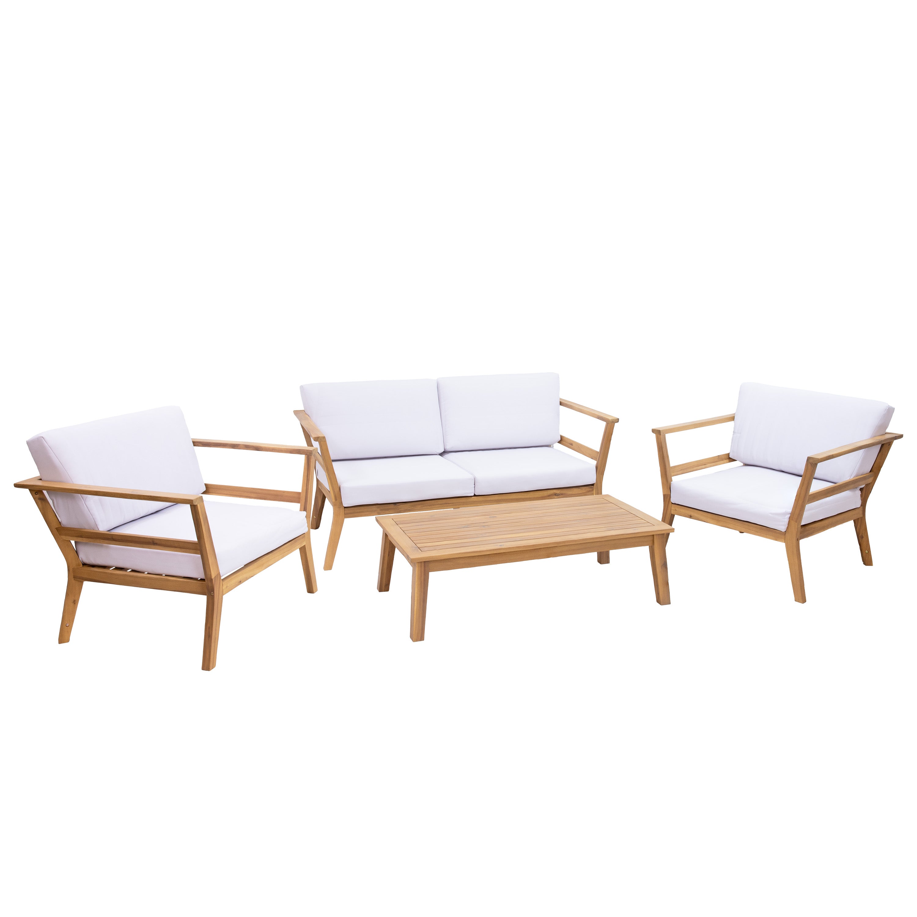 Sunnydaze Bodie 4-Piece Outdoor Patio Furniture Set - Wicker Rattan Conversation Set for Garden, Backyard, Poolside & Deck - Weather-Resistant Cushioned Seating