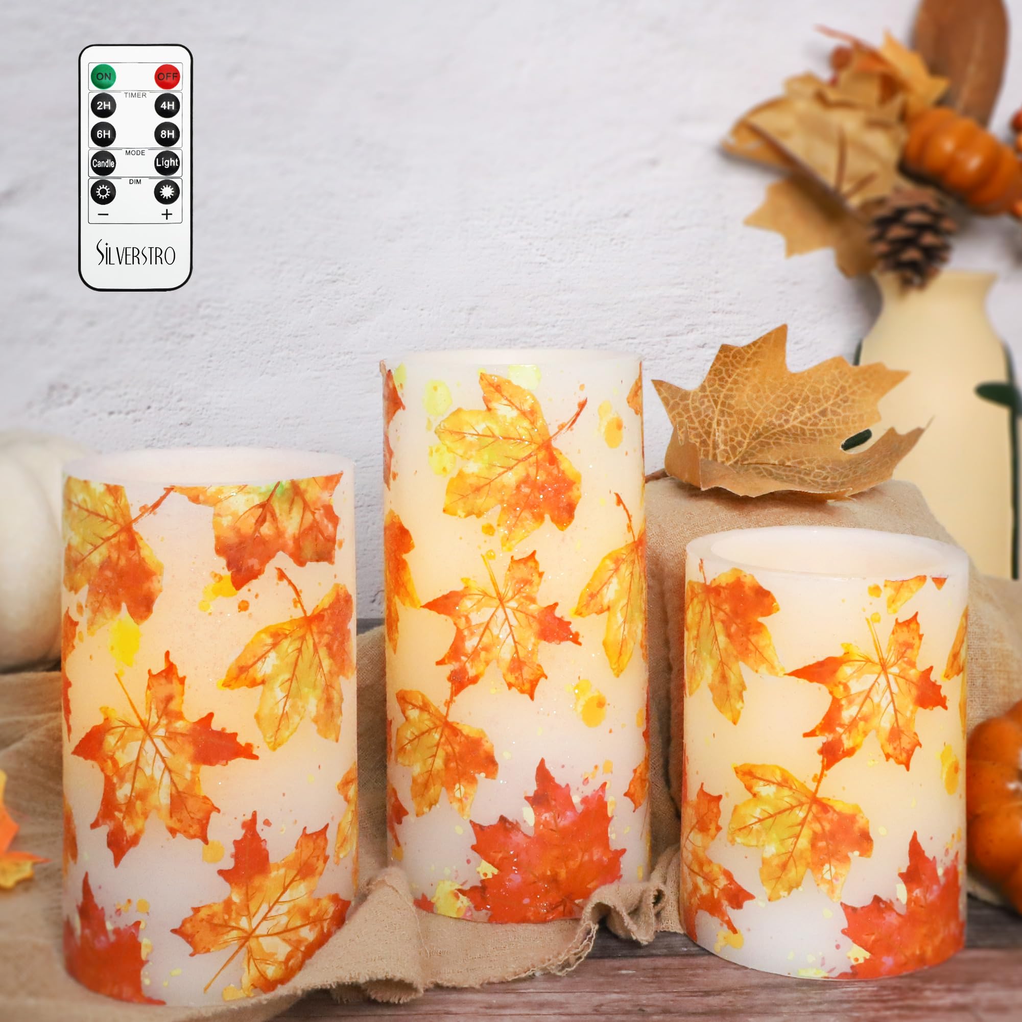 Flameless Candles with Remote - Set of 3 Battery Operated Real Wax Candles for Home Decor, Wedding & Christmas