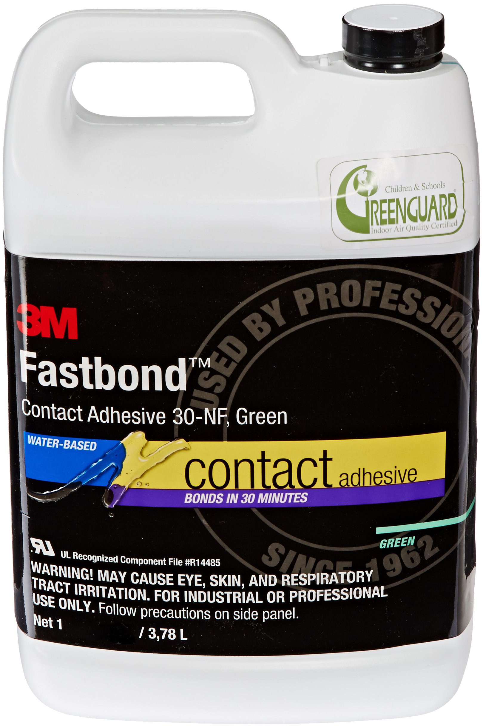 3M Fastbond Contact Adhesive 30NF - High Strength Green Glue - 1 Gallon Can for Woodworking, Metal Bonding & DIY Projects