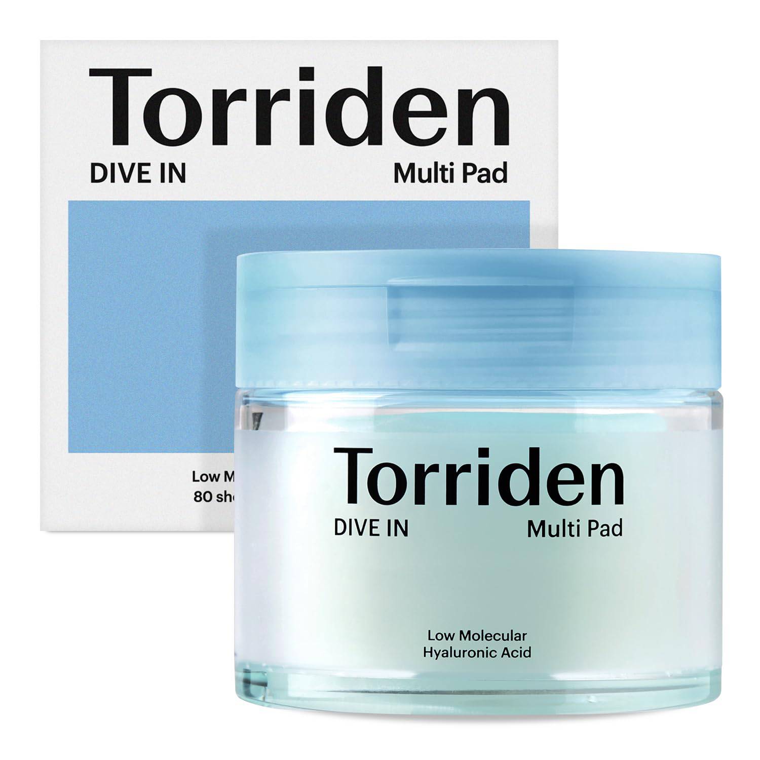 Torriden DIVE-IN Low Molecular Hyaluronic Acid Facial Sheet Mask Pads - Hydrating & Soothing for Dry, Sensitive Skin | Korean Skincare for Daily Use & Travel