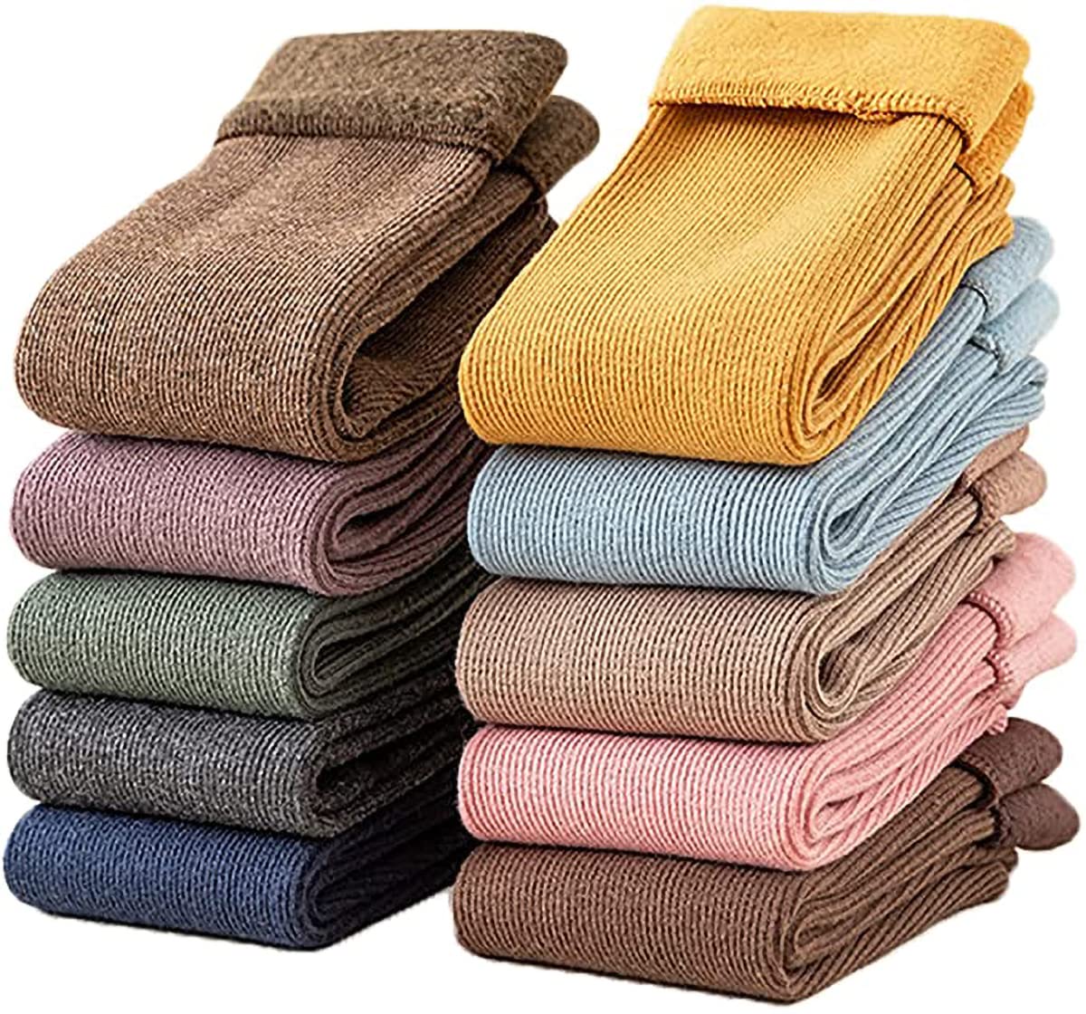 Premium Velvet Thermal Winter Socks for Women & Men - Ultra Soft Thick Warm Snow Socks (10 Pairs) - Perfect for Cold Weather, Skiing, Hiking & Indoor Comfort