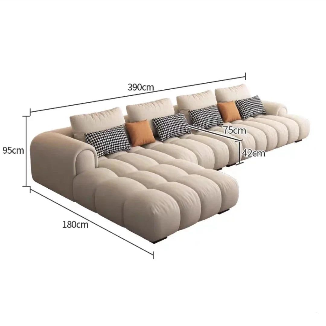 Corner Sofa & Stool - 330cm