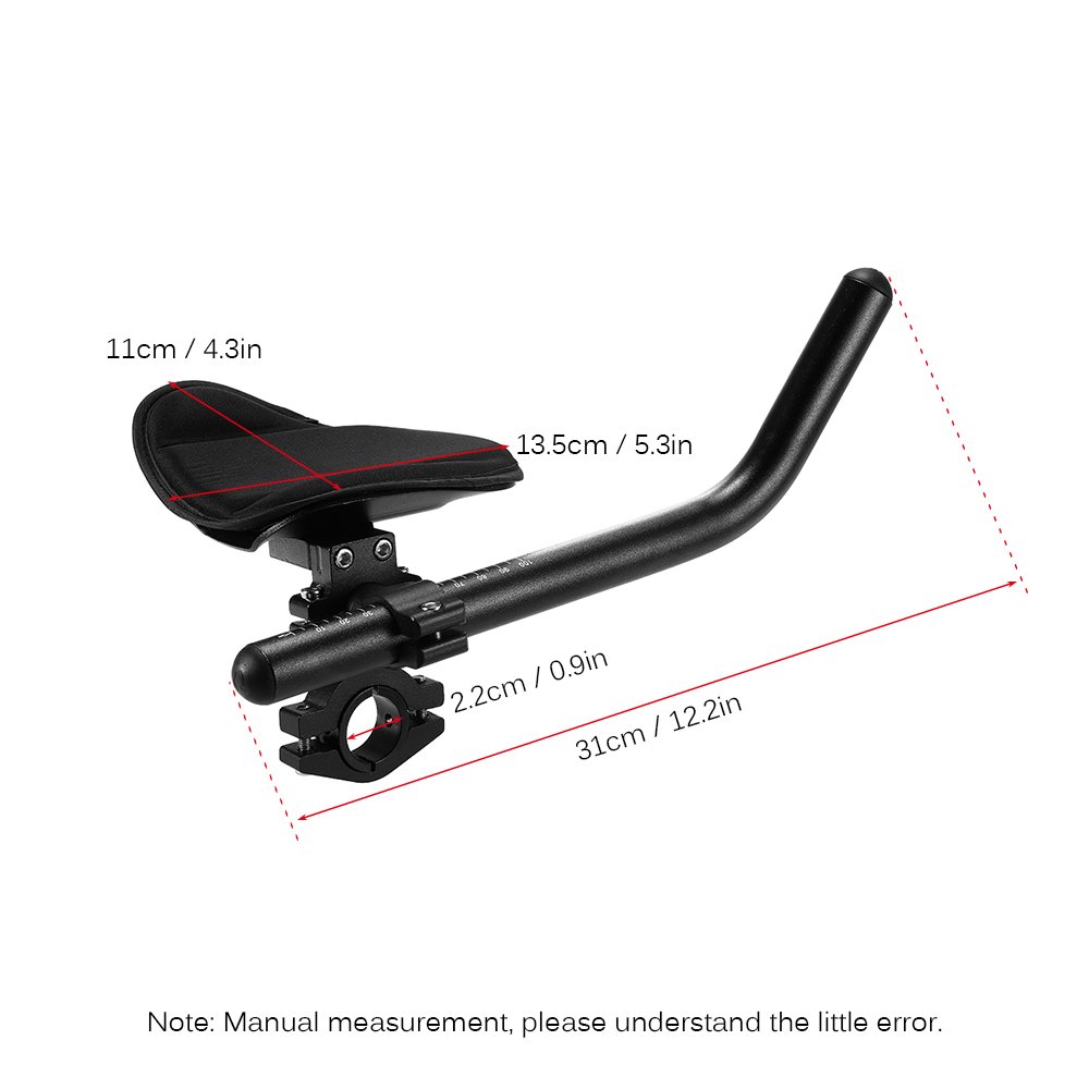 Lixada Bike Aero Bar - Lightweight Aluminum Alloy Handlebar Rest for Road Bikes, Mountain Bikes & Triathlon - Ergonomic Arm Support for Long Distance Cycling, Comfortable Riding Position - Perfect for Training, Racing & Endurance Rides