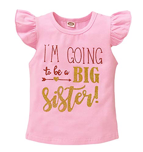 Pink I'm Going to Be Big Sister Short Sleeve