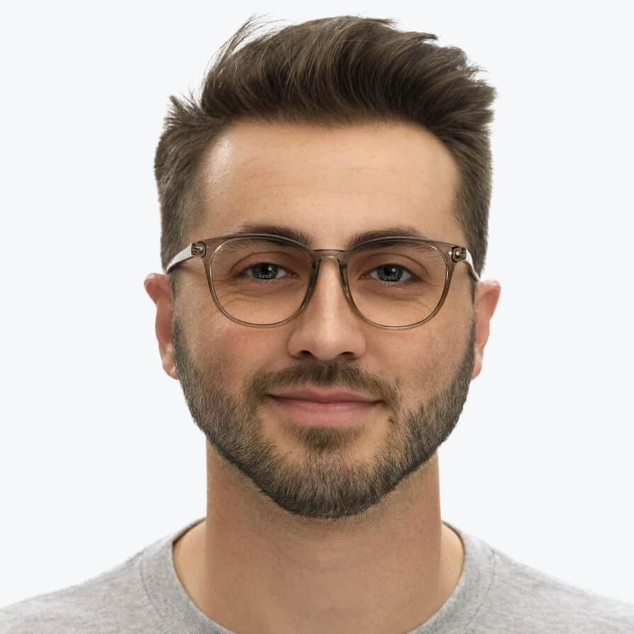Blue Light Blocking Computer Glasses for Women & Men - ScreenTime Billie Anti Eyestrain Glasses in Pearl Grey with Prescription Lenses - Perfect for Office Work, Gaming & Digital Screen Use
