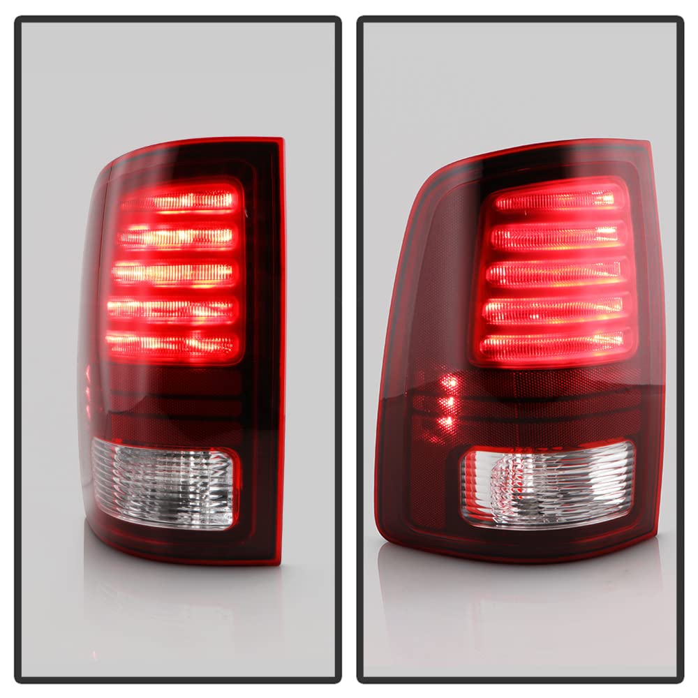 ACANII LED Tail Lights Brake Lamps - Compatible with 2013-2018 RAM 1500/2500/3500 (Factory Dark Red LED Model) - Left & Right Pair - Durable Replacement for Enhanced Visibility & Safety - Perfect for Off-Roading, Towing & Night Driving