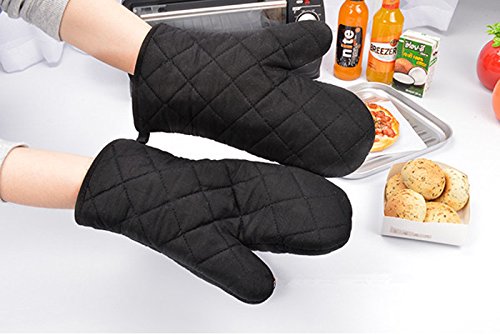 Microwave & Oven Heat Resistant Gloves - 2Pcs Cotton Kitchen Gloves for Women, Retro Apron Set for Cooking, Baking & Grilling, Plus Size Dining & Bar Accessories