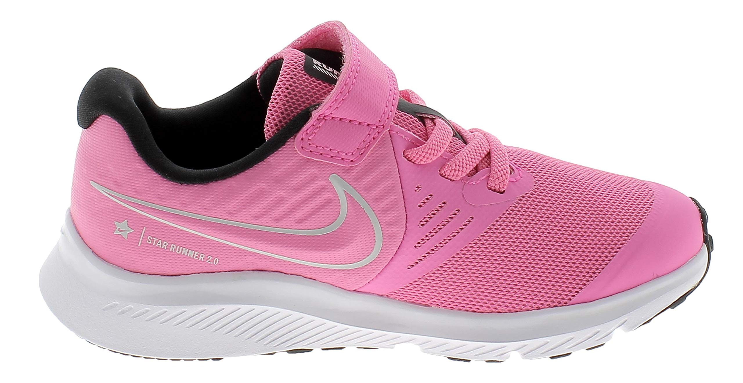 Nike Kids Star Runner 2 Sneakers - Pink Glow/Photon Dust/Black/White - Size 11.5 Little Kid (M) | Lightweight Running Shoes for Boys & Girls | Perfect for School, Play & Sports Activities