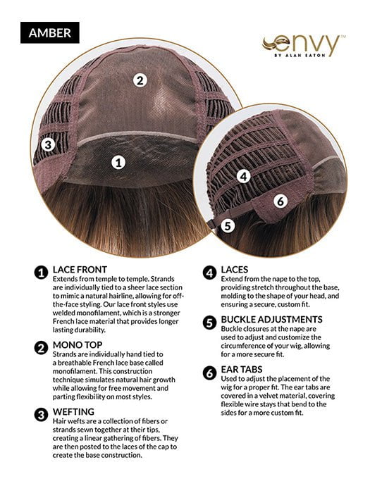 Premium Synthetic Lace Front Wig with Mono Top - Amber Color for Natural Look | Perfect for Cosplay, Daily Wear & Special Occasions