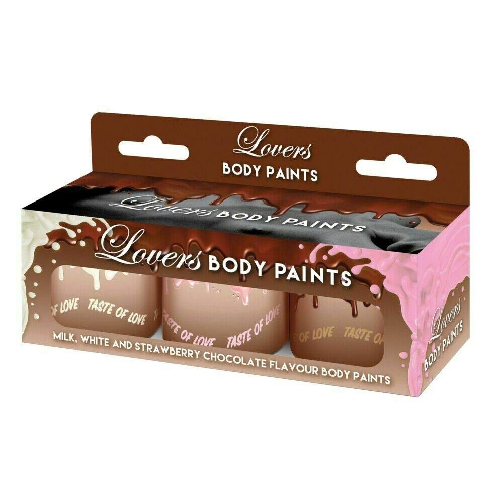Edible Body Paint for Couples - Chocolate & Strawberry Flavors | Romantic Valentine's Gift for Lovers
