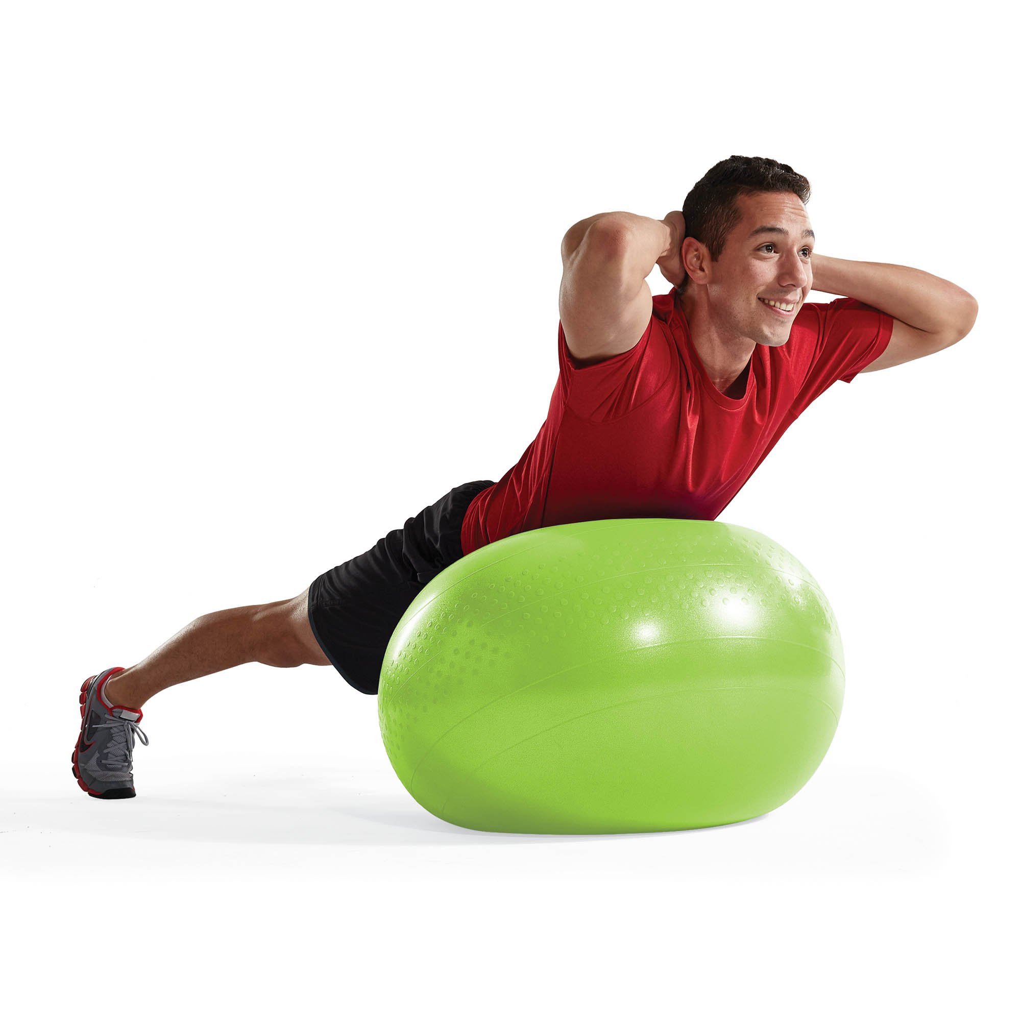 Gaiam Restore Strong Back Stability Ball Kit - Exercise & Yoga Ball for Core Strength, Posture Support & Back Pain Relief - Perfect for Home Gym, Office & Physical Therapy